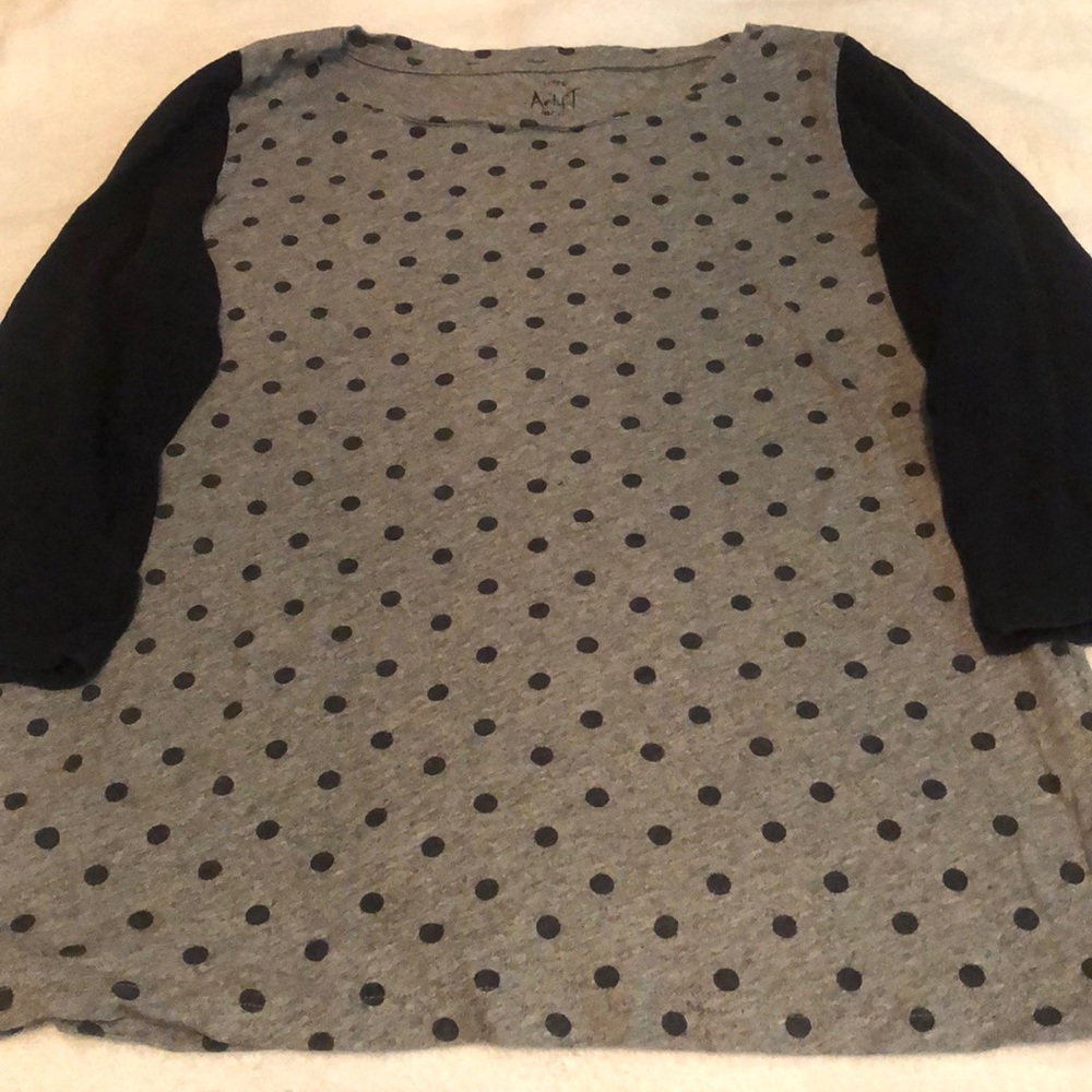 3/4 long sleeve polka dot shirt from J.Crew